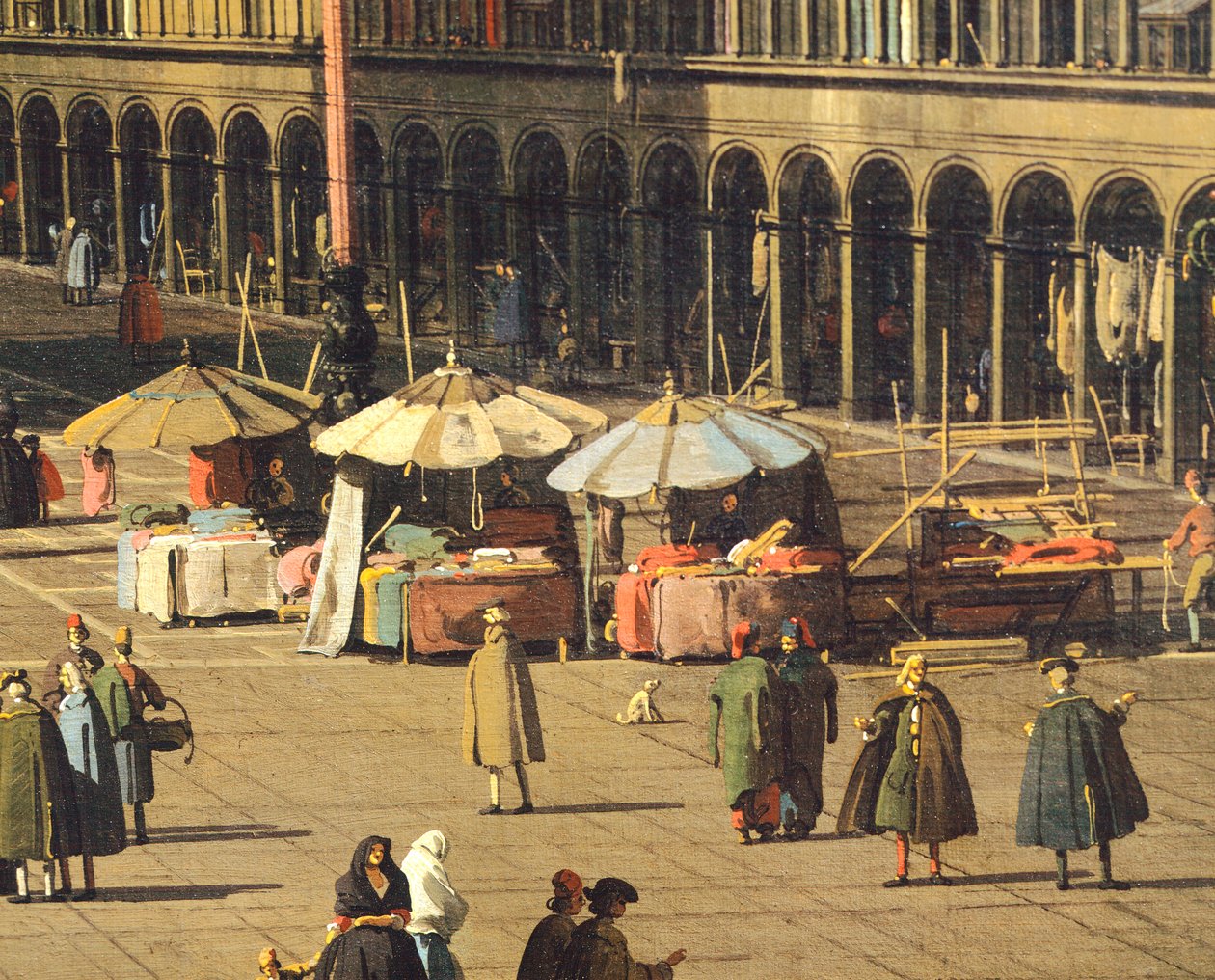 Bazilika'dan San Geminiano ve Procuratie Nuove (Procurators binaları) kilisesine doğru Piazza San Marco (Aziz Mark Meydanı), Venedik, Giovanni Antonio Kanalı, Canaletto olarak bilinen (1697-1768), Tuval üzerine yağlıboya, 68,5x93,5 cm , yaklaşık 1735 by (1697 1768) Canaletto