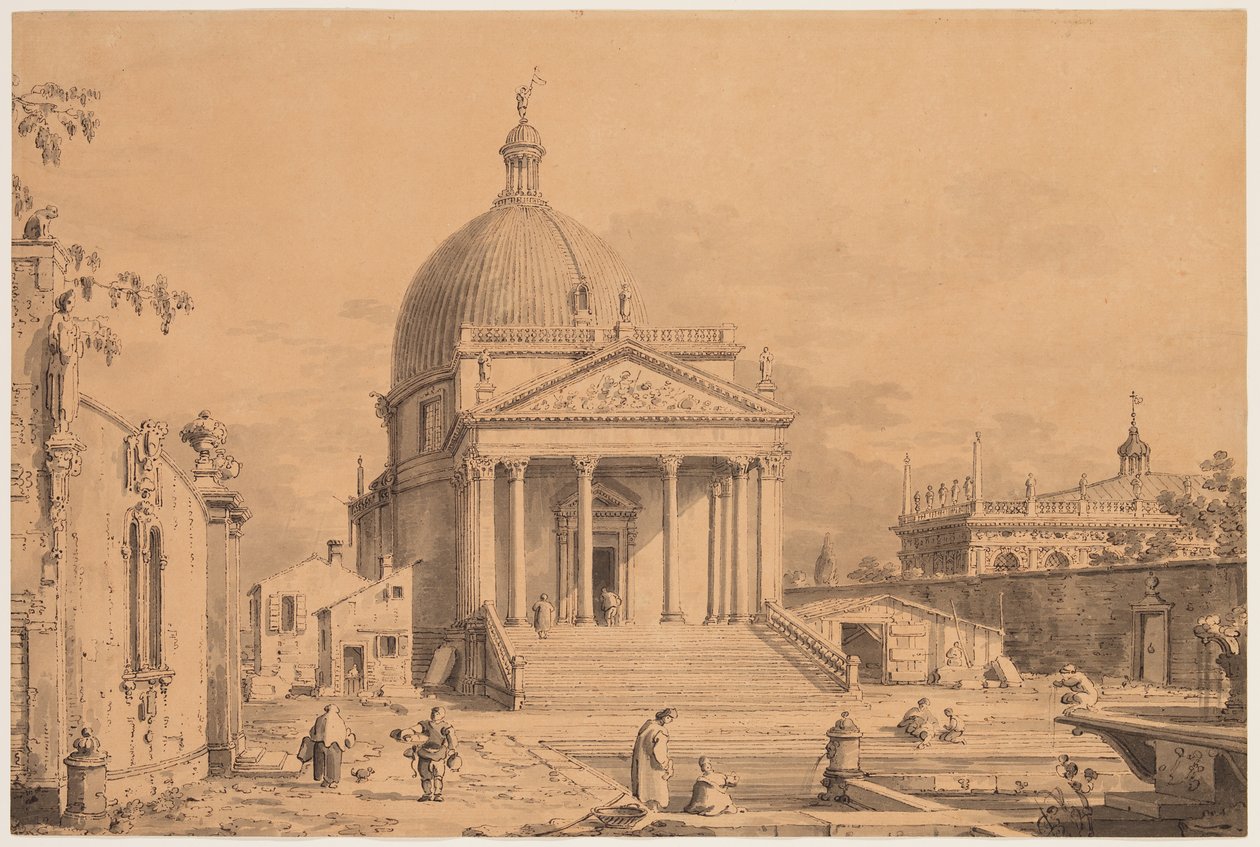 Görünüm San Simone Piccolo ile tasarlandı, c. 1735 by Canaletto