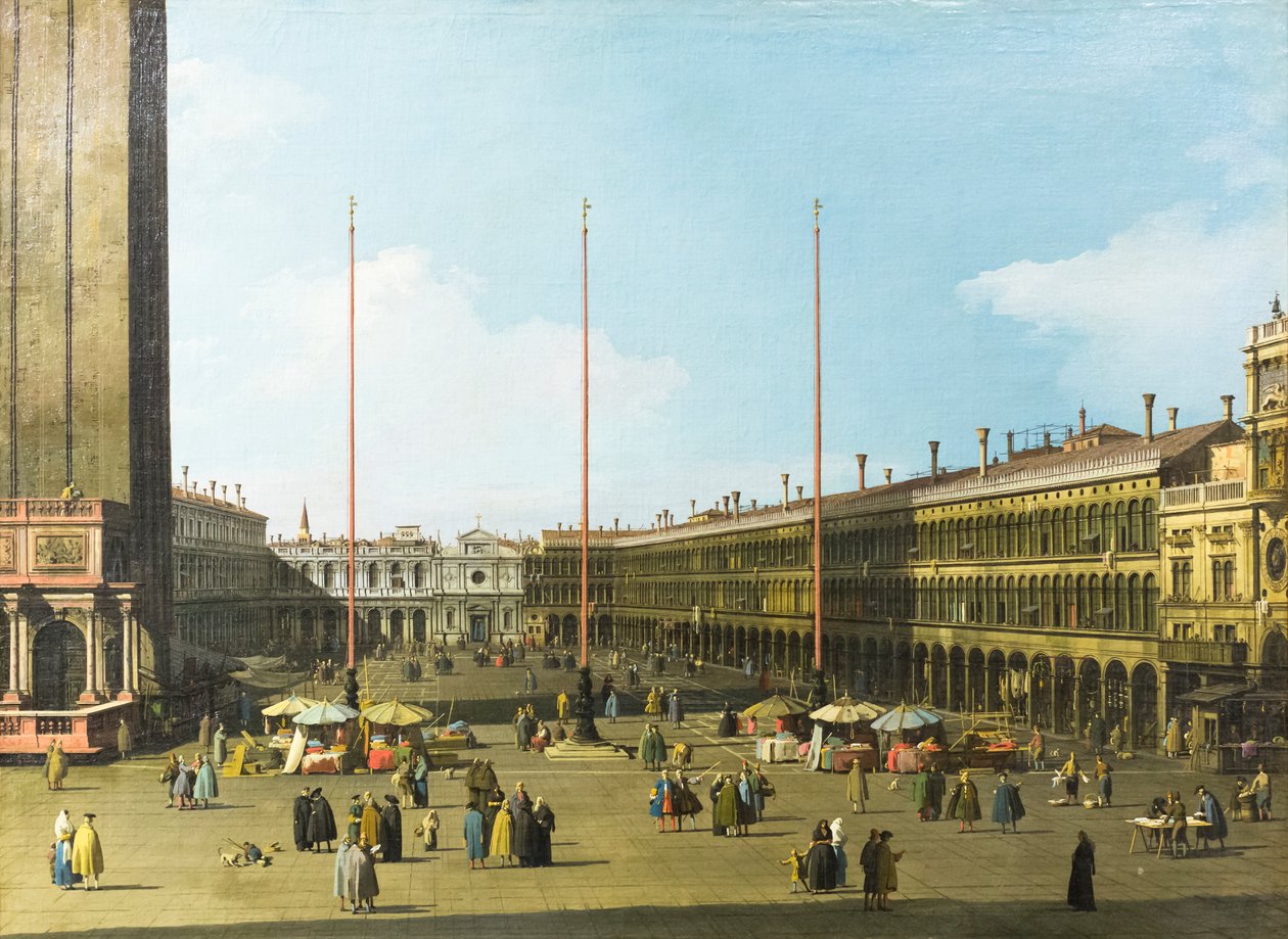 Venedik, procuratie ile birlikte Piazza San Marco'nun görünümü by (1697 1768) Canaletto