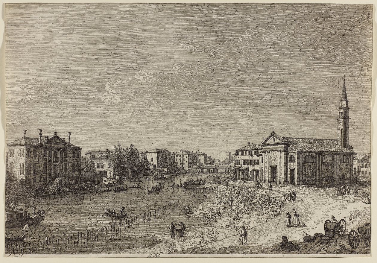 Al Dolo (sert kağıt üzerine gravür) by Canaletto