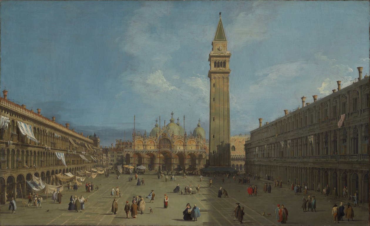 Piazza San Marco, c.1730 (tuval üzerine yağlı boya) by Canaletto