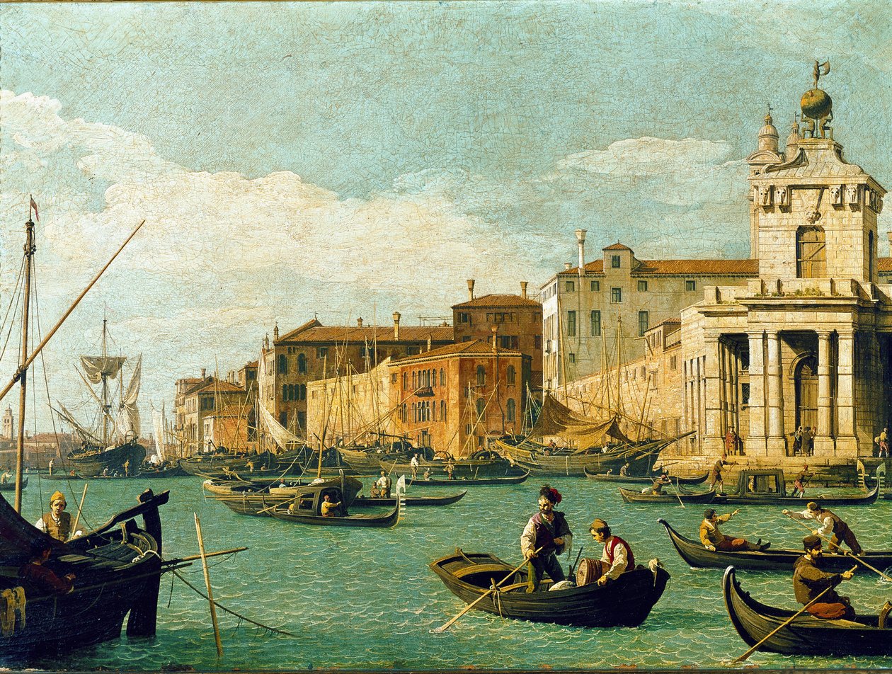 Punta della Dogana ve Giudecca Kanalı, Venedik (tuval üzerine yağlı boya by Canaletto