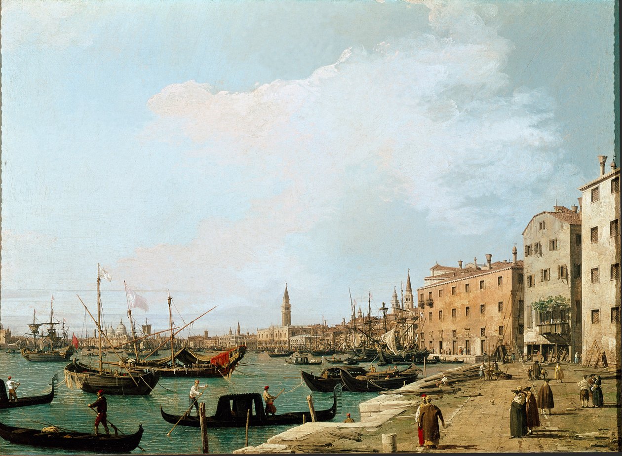 Riva degli Schiavoni, Venedik üzerinde görünüm (tuval üzerine yağlı boya by Canaletto
