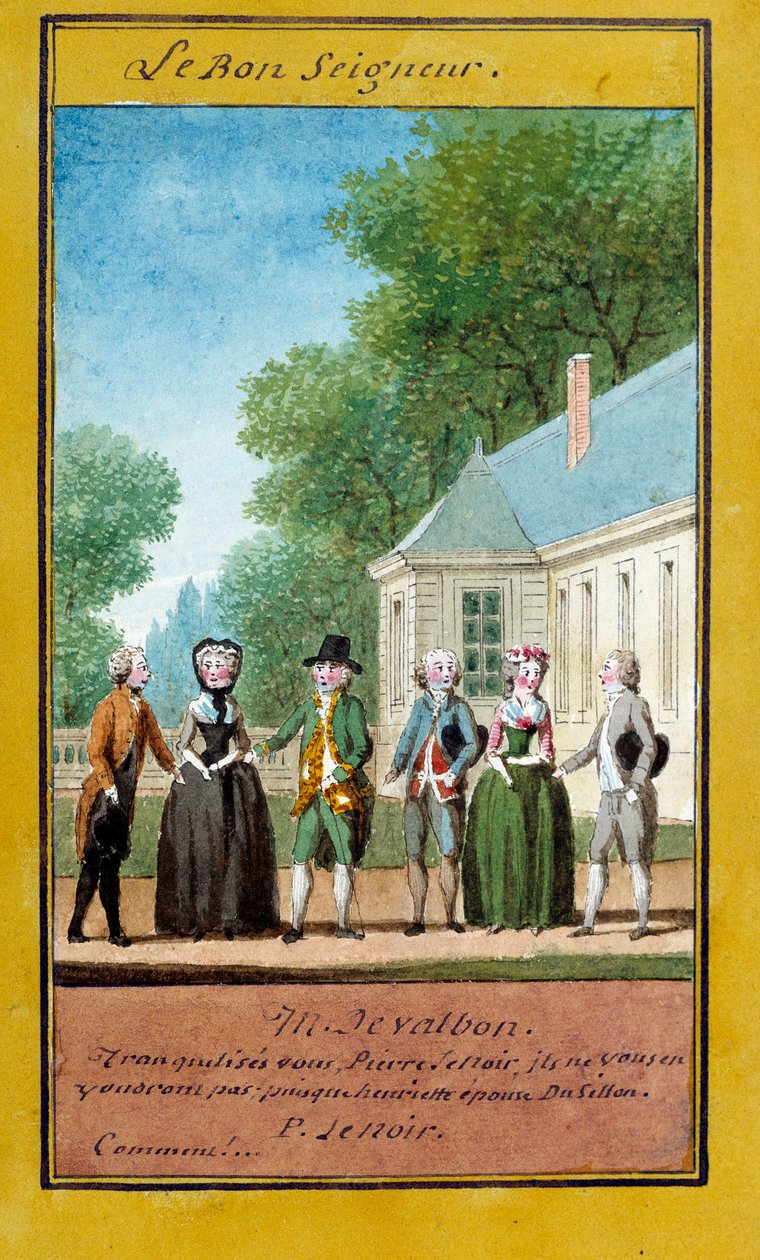 Bir dizi atasözünün İyi Lord İllüstrasyonu. Louis Carrogis ve Carmontelle (1717-1806) tarafından suluboya 18. yüzyıl. Chantilly, Conde Müzesi by Carmontelle