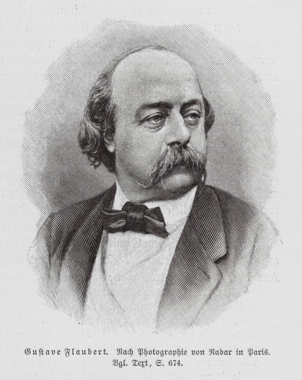 Gustave Flaubert, Fransız romancı (gravür) by (1820-1910) (after) Nadar