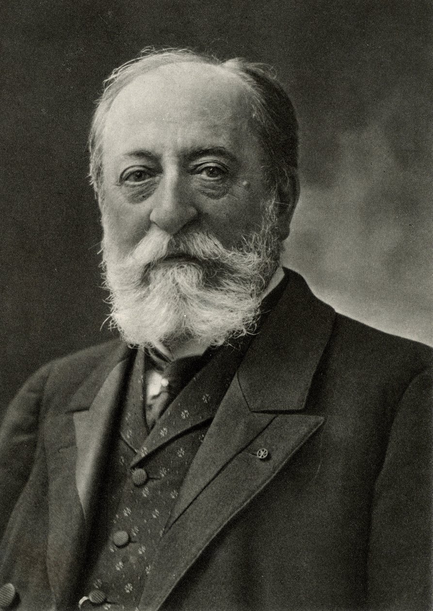 Camille Saint Saens (Saint-Saens) (1835-1921) Fransız besteci ve orgcu (s/b fotoğraf) by (1820 1910) Nadar