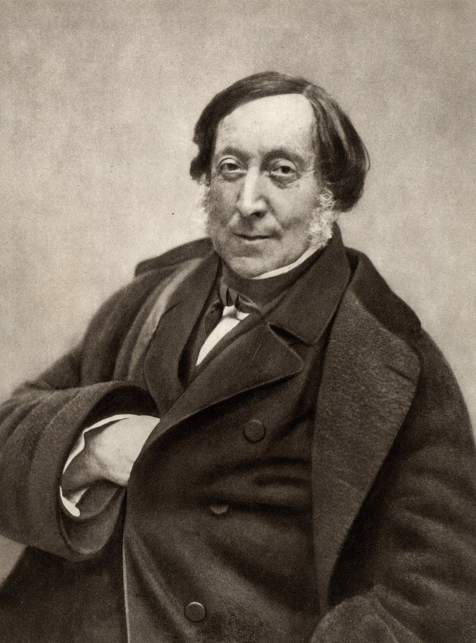 Gioachino (Antonio) Rossini (1792-1868) İtalyan besteci. Gaspard-Felix Tournachon'un (1820-1910) takma adı Nadar'ın bir fotoğrafından. by (1820 1910) Nadar