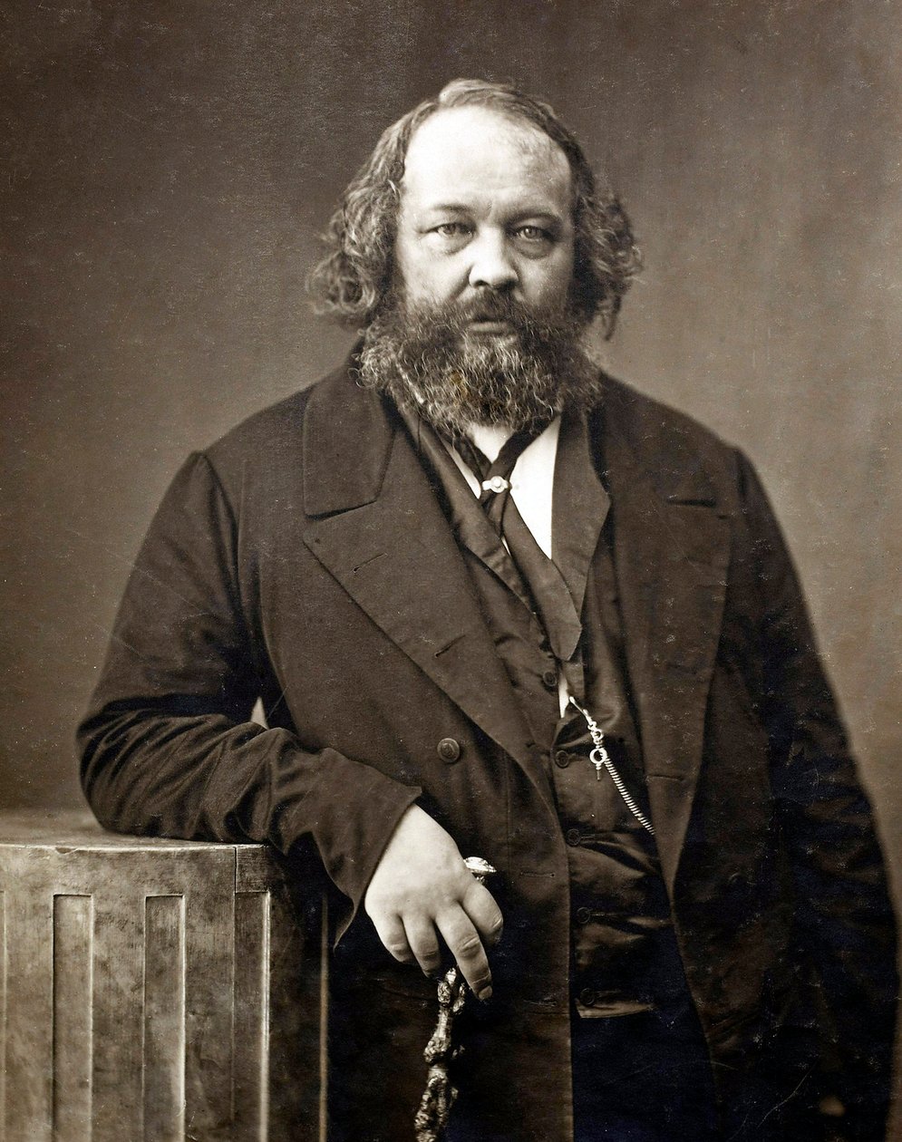 Portresi Michel Bakunin (Bakunin) (1814-1876), Rus anarşist"" Mikhail Alexandrovich Bakunin
