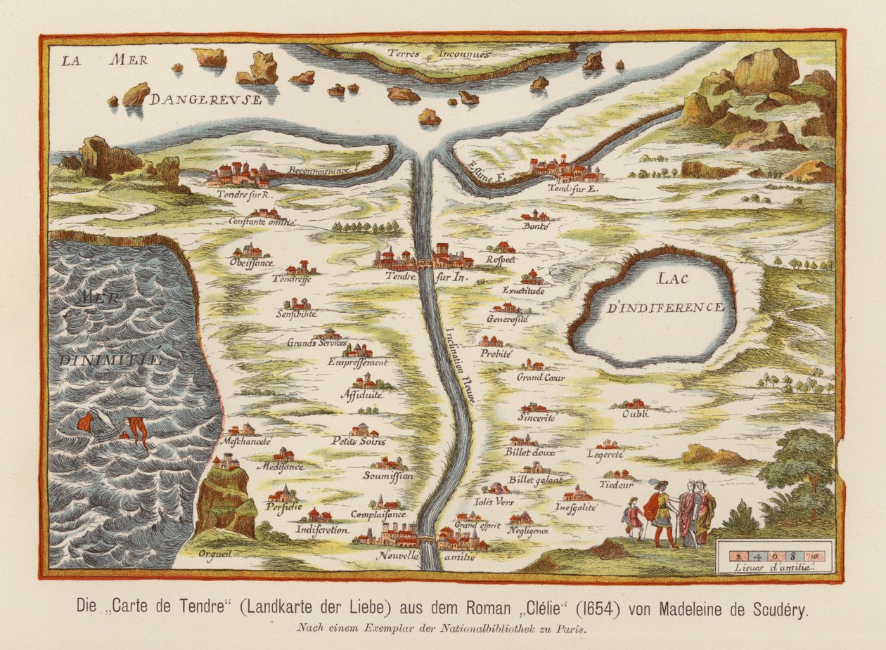 Carte de Tendre, Medeleine de Scudery