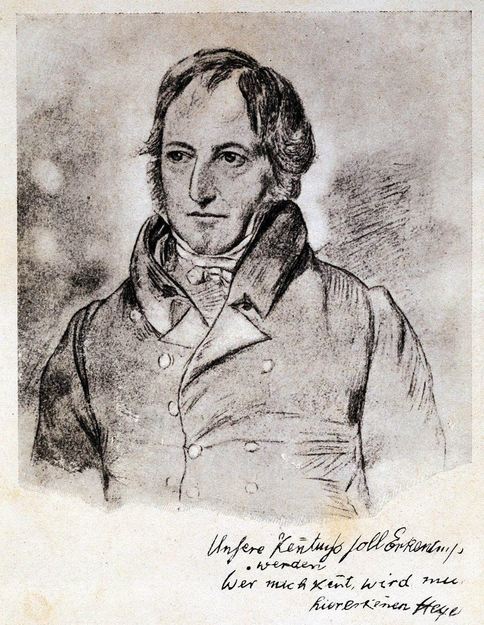 Georg Wilhelm Friedrich Hegel (1770-1831), Alman filozof ve idealist portresi. G. Hensel