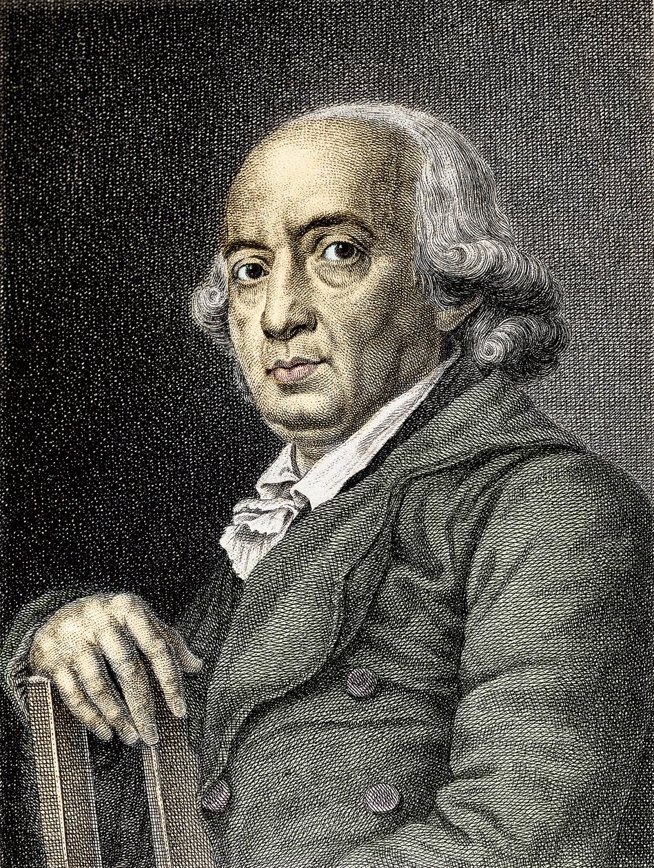 Johann Gottfried von Herder'in Portresi Alman şair ve filozof - Alman yazar ve filozof Johann Gottfried Herder'in Portresi (1744-1803) - Gravür Özel koleksiyon by (after) German School