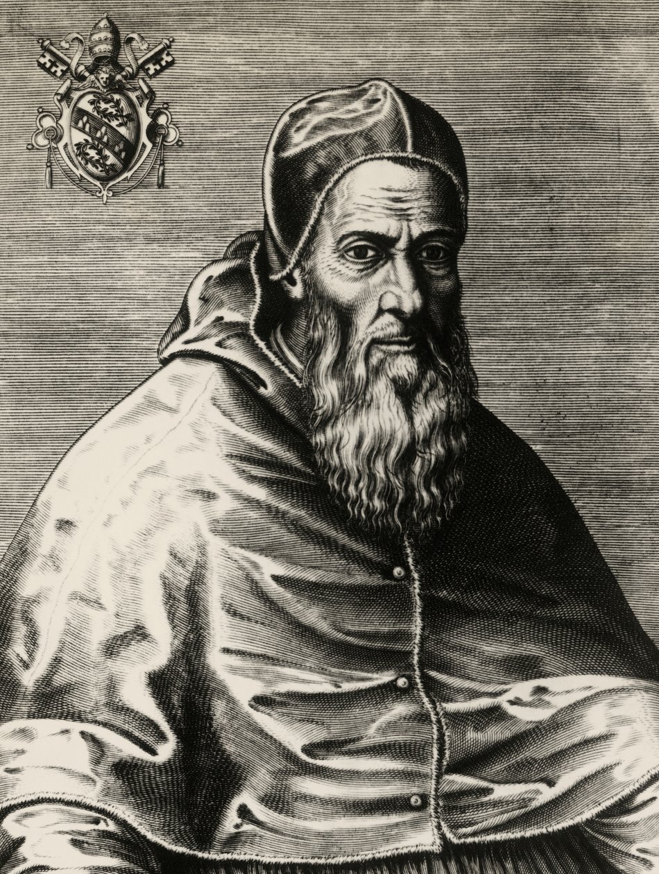Giovanni Maria Ciocchi del Monte (Monte San Savino) doğumlu Julius III'ün portresi by (after) Italian School