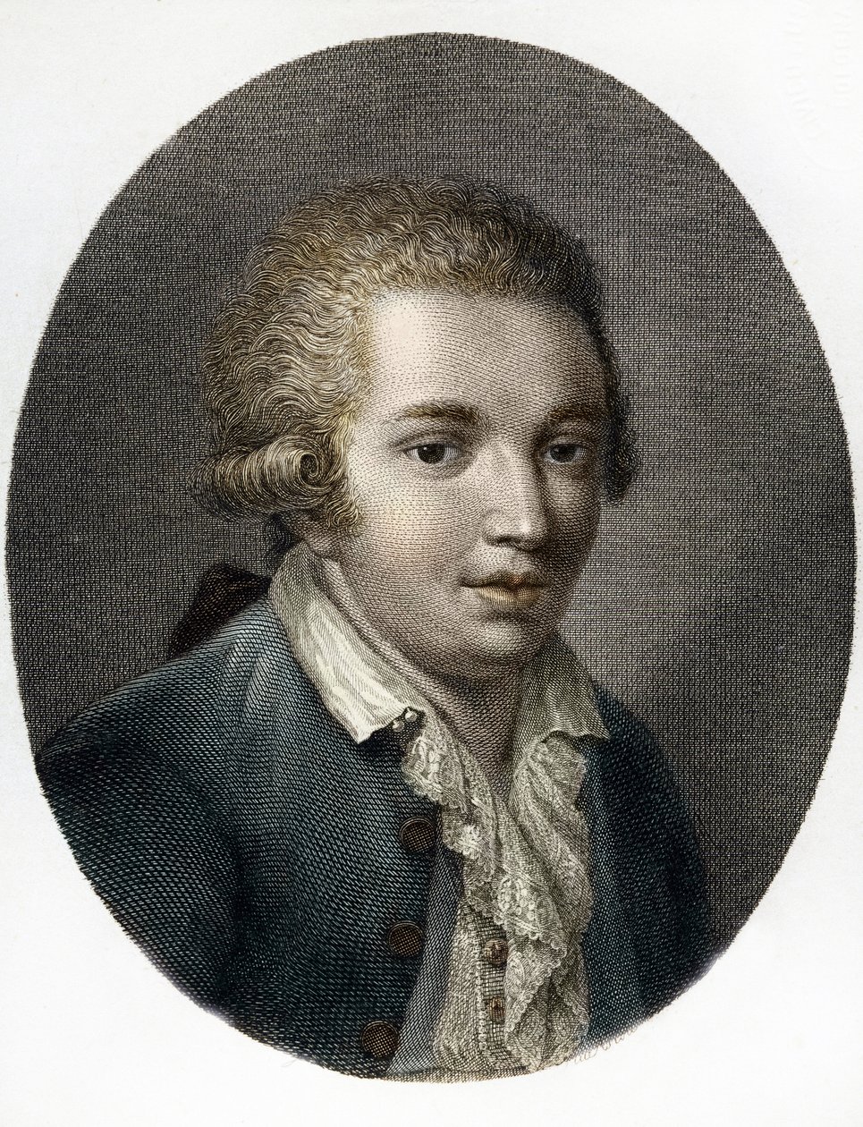 İtalyan besteci Domenico Cimarosa'nın Portresi (1749-1801) (Domenico Cimarosa'nın Portresi (1749-1801), İtalyan besteci) Özel koleksiyon by (after) Italian School