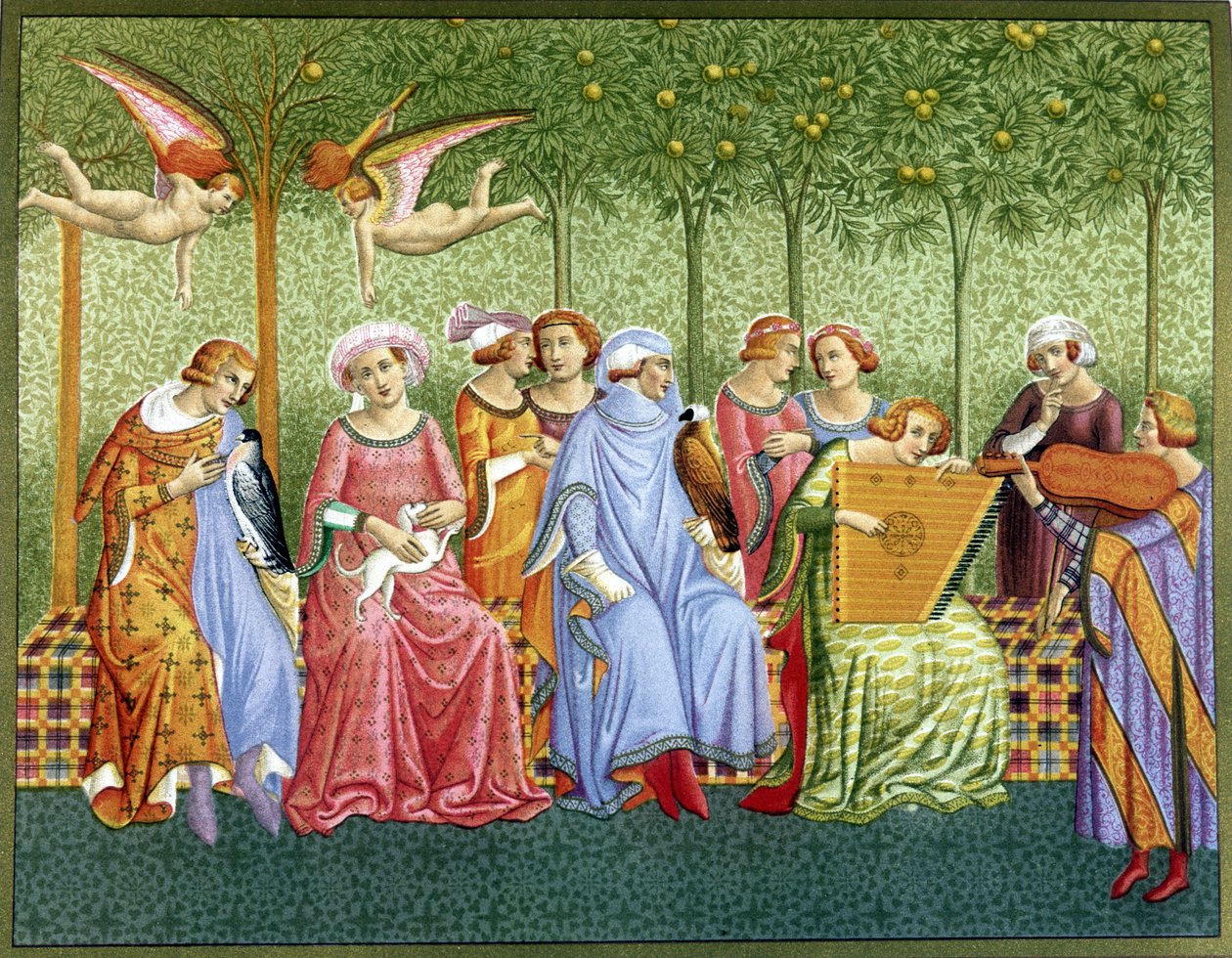 Hayatın rüyası - Orcagna tarafından fresk by (after) Italian School