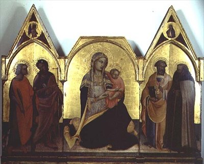 Tevazu Bakiresi, triptik by (c.1370 1425) Lorenzo Monaco