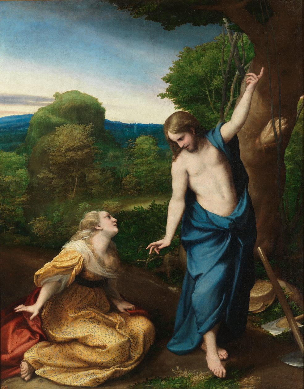 Noli me tangere, c.1525 (panelde yağ) by (c.1489 1534) Correggio