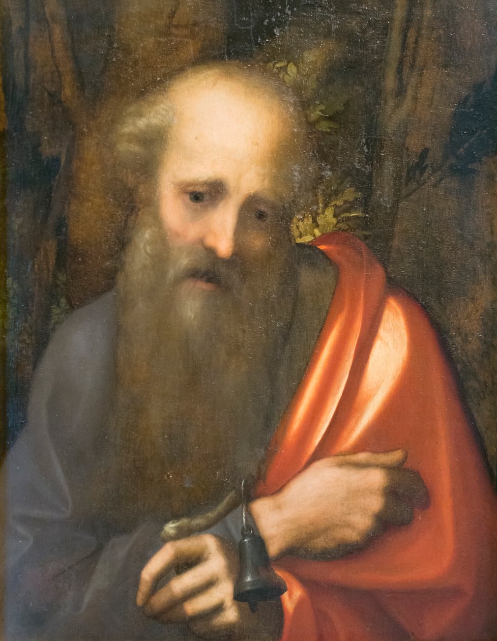Başrahip Aziz Anthony, Correggio (panel üzerine yağ) by (c.1489 1534) Correggio