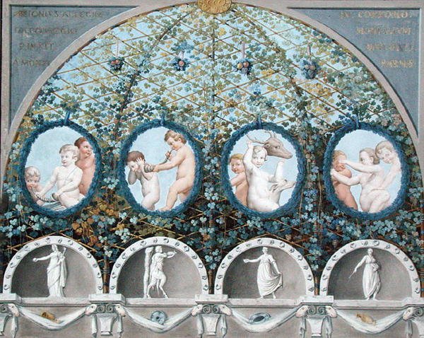 Bir Tavan Fresk için Tasarım, yayınlanmış c.1780 (kazma taban üzerine guaj, mürekkep ve suluboya) (ayrıca bkz. 192025-026 by (c.1489 1534) (after) Correggio