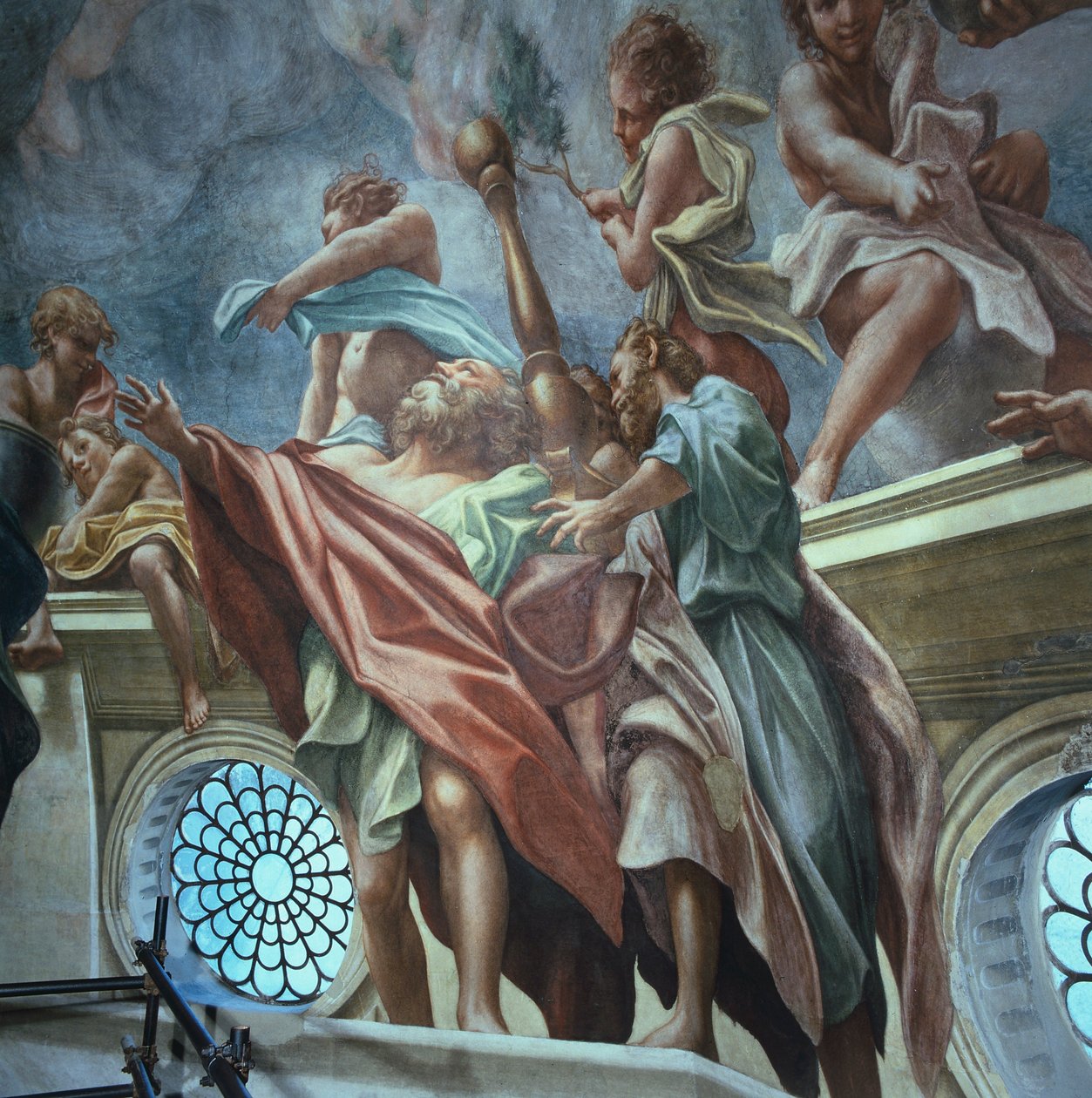 Havariler ve gençler, Antonio Allegri Da Correggio (1489-1534), fresk, Parma Katedrali Kubbesi, İtalya by (c.1489 1534) Correggio