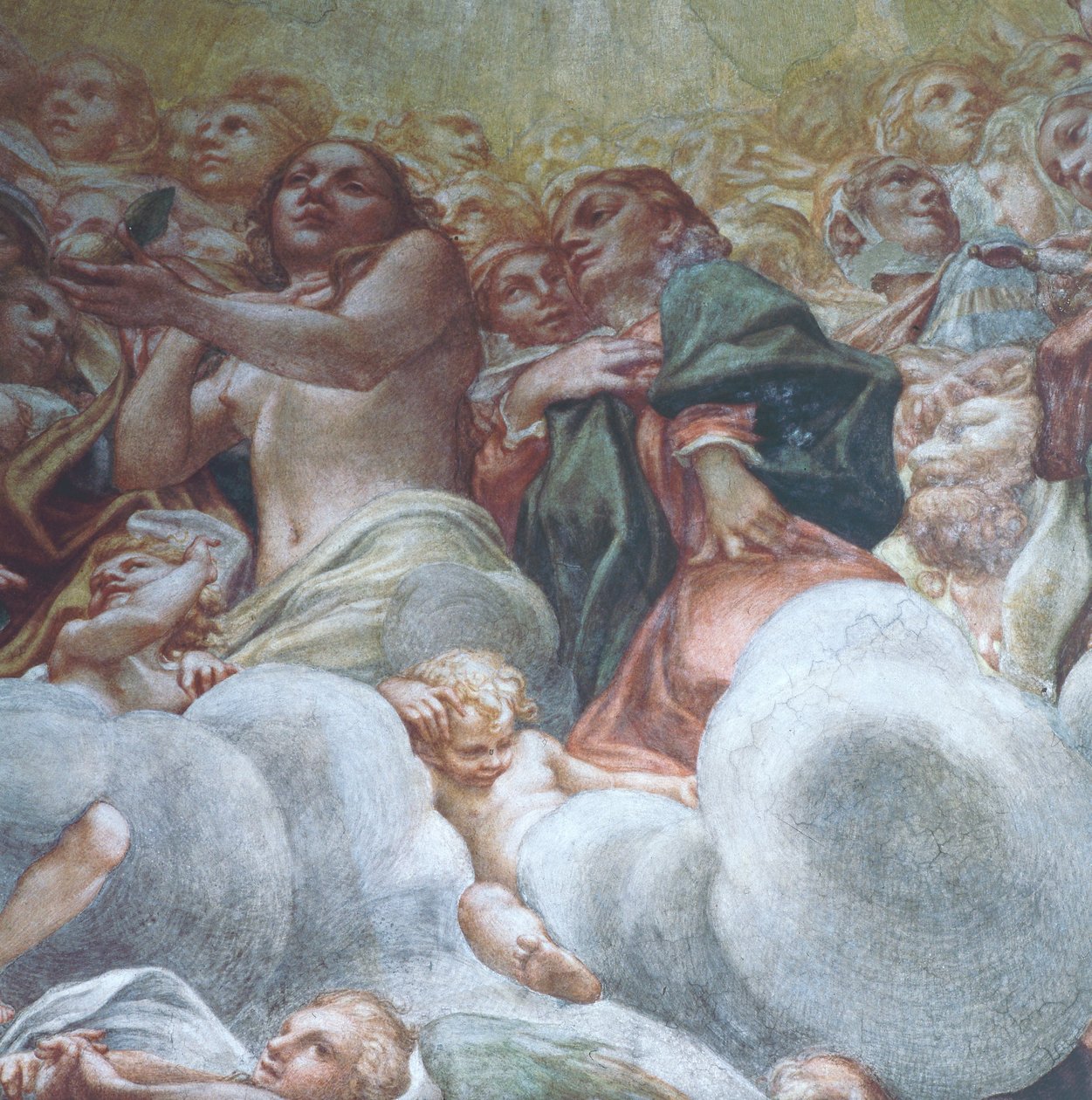 Havva Figürü, Antonio Allegri Da Correggio (1489-1534), fresk, Dome of Parma Katedrali, İtalya tarafından Cennetteki Meryem