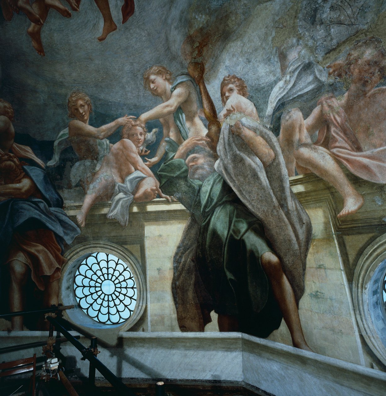 Havari figürü, Parma Katedrali kubbesinin fresklerinin detayı, Antonio Allegri Da Correggio (1489-1534) by (c.1489 1534) Correggio