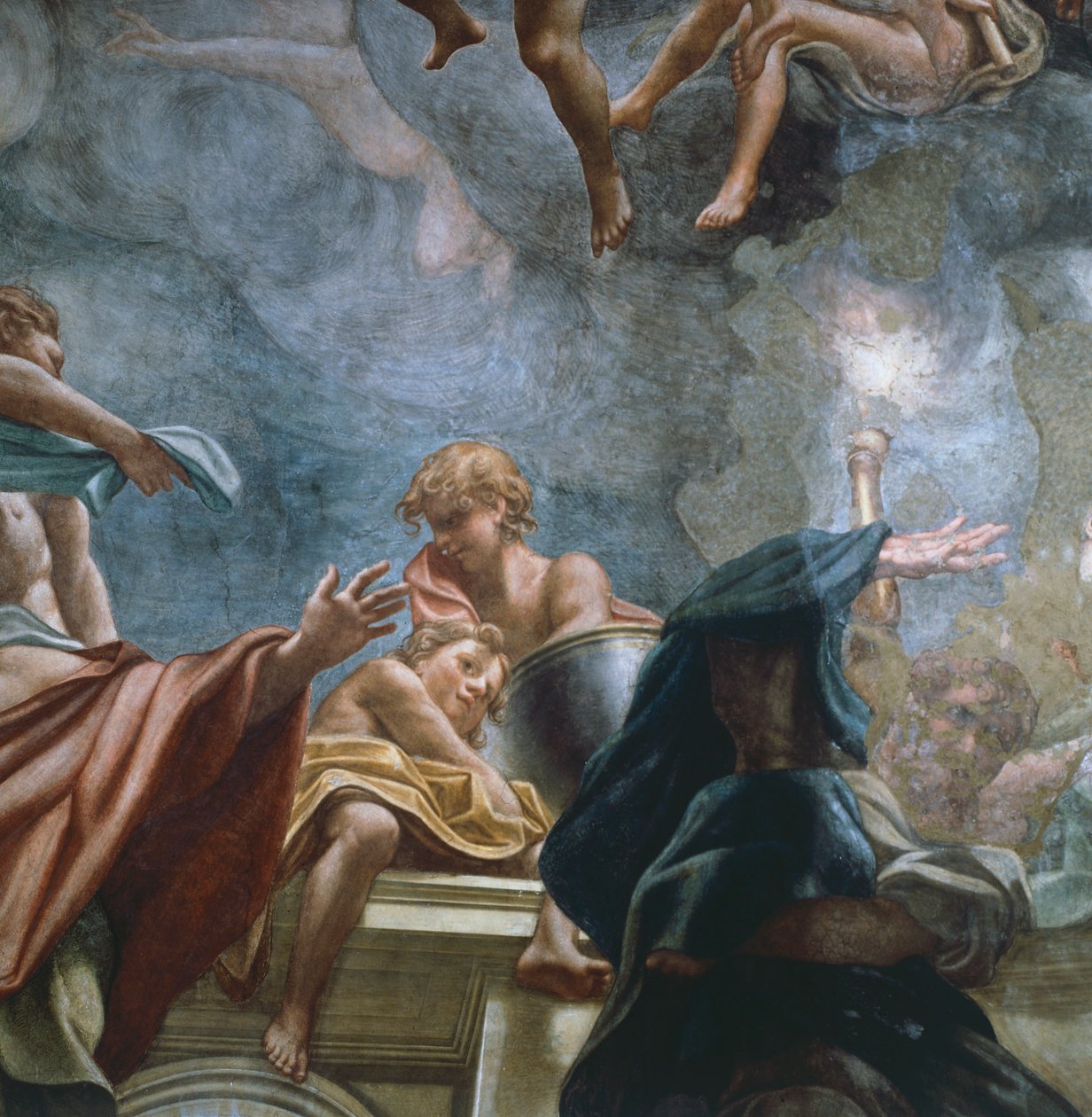 Havari figürü, Parma Katedrali kubbesinin fresklerinin detayı, Antonio Allegri Da Correggio (1489-1534) by (c.1489 1534) Correggio