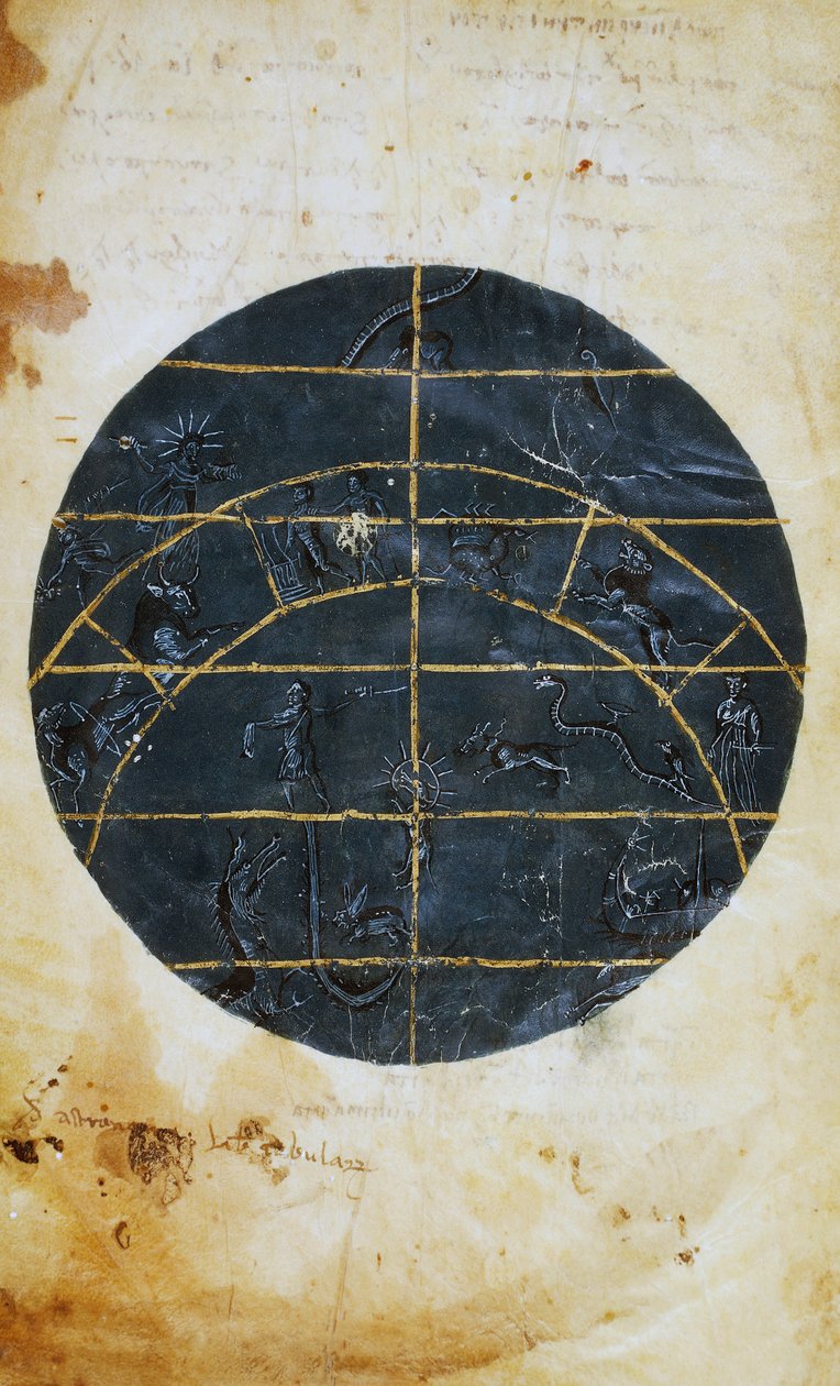 Kuzey göksel yarımküre, minyatür, Ptolemy'nin astronomik tablosu (yaklaşık 100-175), Helenistik uygarlık by (c.90-168)(after) Ptolemy