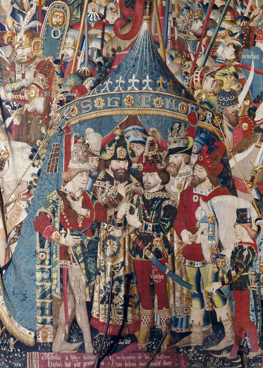 Truva Savaşı: Aşil Çadırı, 1470 dolayları (goblen) by (fl.1450 75) Master of Coetivy