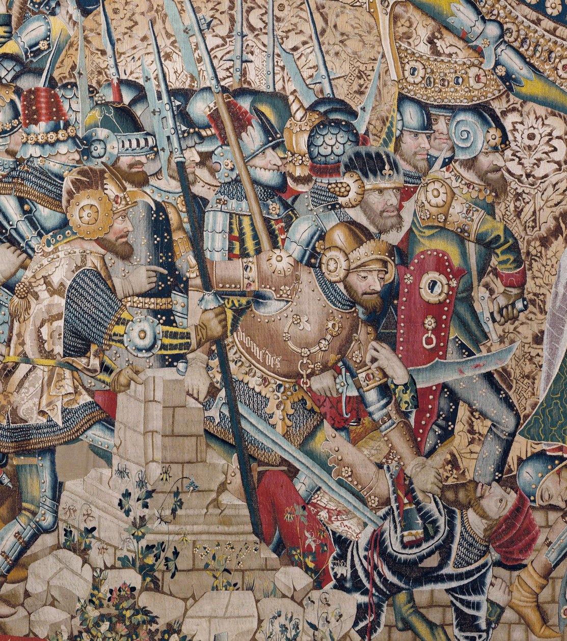 Truva Savaşı: Truva'nın Yıkımı, c.1470 (duvar halısı) by (fl.1450 75) Master of Coetivy