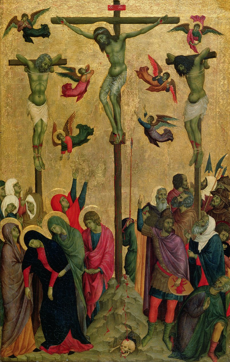 Çarmıha Gerilme, c.1315-30 (panelde sıcaklık) by (school of) Duccio di Buoninsegna