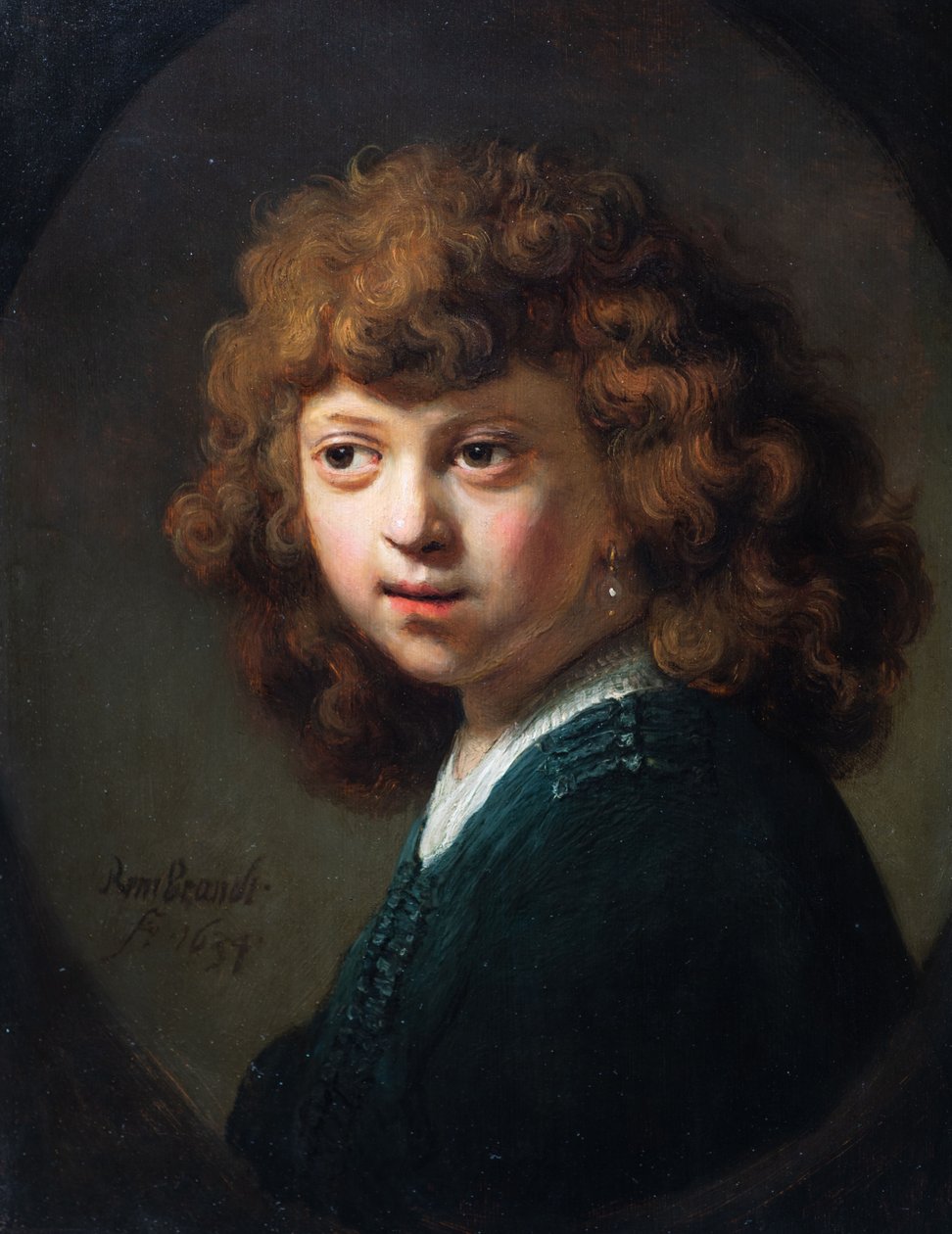 Bir çocuğun portresi by (studio of) Rembrandt Harmensz. van Rijn
