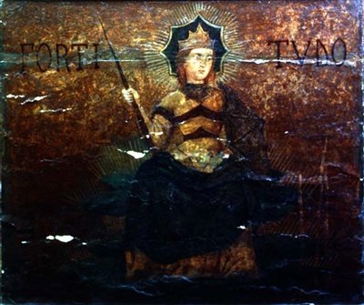 Alegori of Fortitude, bir kassondan son panel, c.1460-65 (panelde tempera) (bkz. 76870) by (workshop of) Apollonio di Giovanni