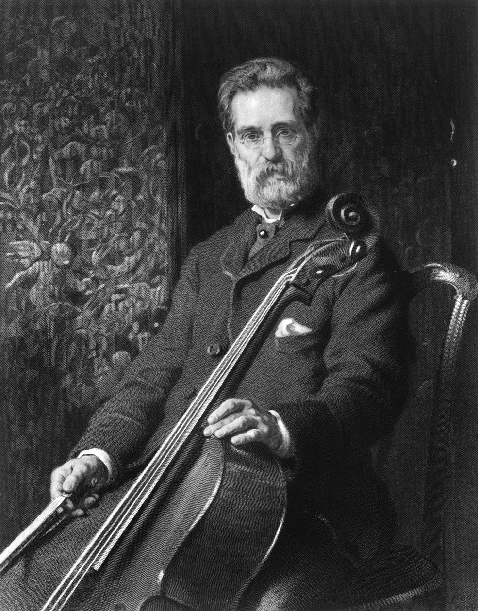 Alfredo Piatti portresi çello ile. by Unknown