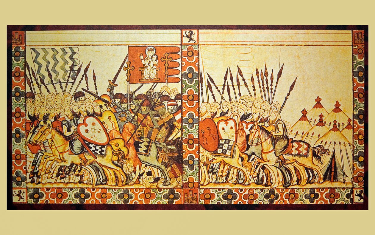 13. yüzyılda Moors ve Hıristiyanlar arasındaki savaş by Unknown