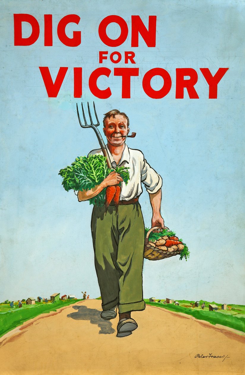 İkinci Dünya Savaşı Zaferi propaganda afişi için kazın, 1940 by Unknown