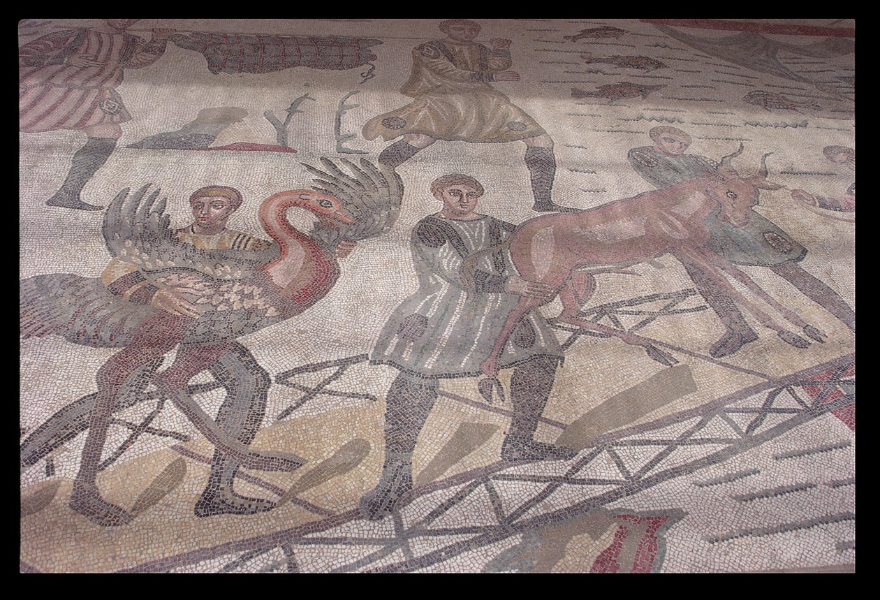 Floor Mosaic, 4. öld e.Kr. (mósaík) by Unknown