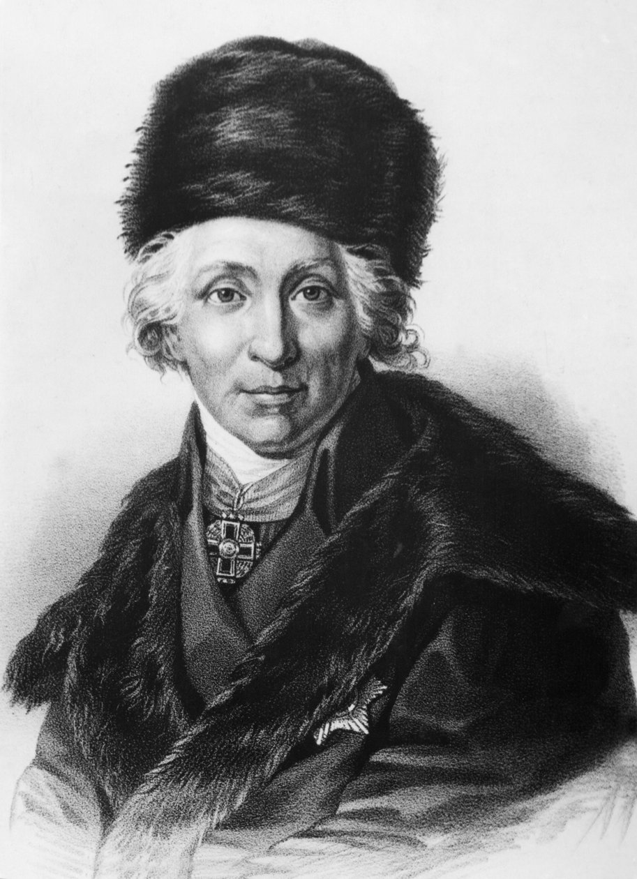 Gavril Romanovich Derzhavin (1743-1816), Ünlü Rus Şair ve Vatansever. by Unknown