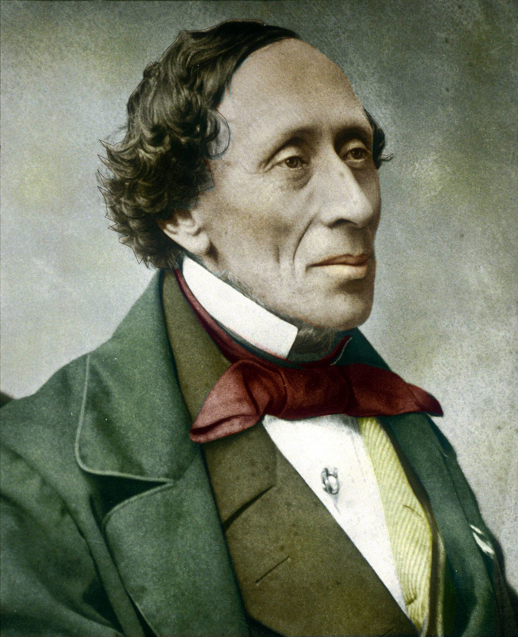Hans Christian Andersen, 1860'lar (renkli fotoğraf) by Unknown