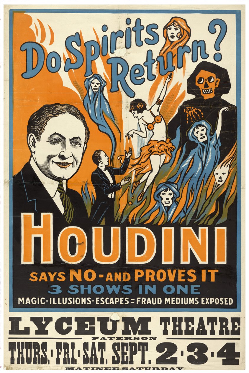 Harry Houdini, Ruhlar geri döner mi? c.1909 by Unknown
