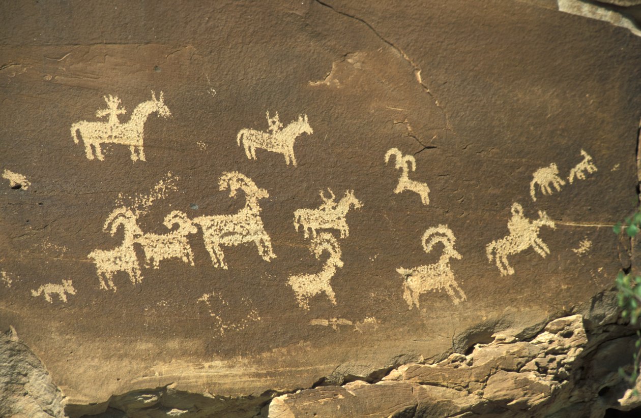 Hint duvar yazıları, Arches milli parkı, Utah, Amerika Birleşik Devletleri, Kuzey Amerika by Unknown