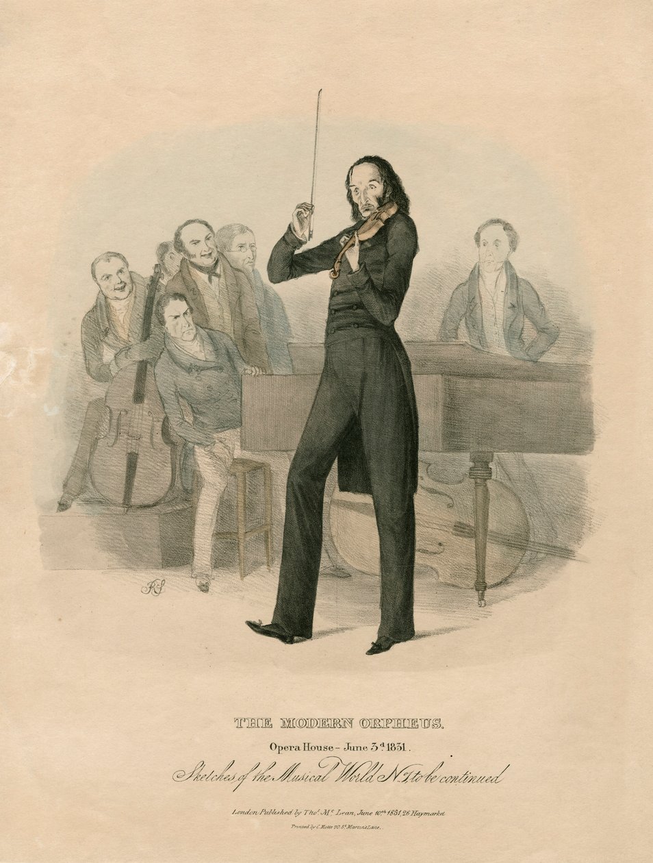 Niccolo Paganini - portre by Unknown