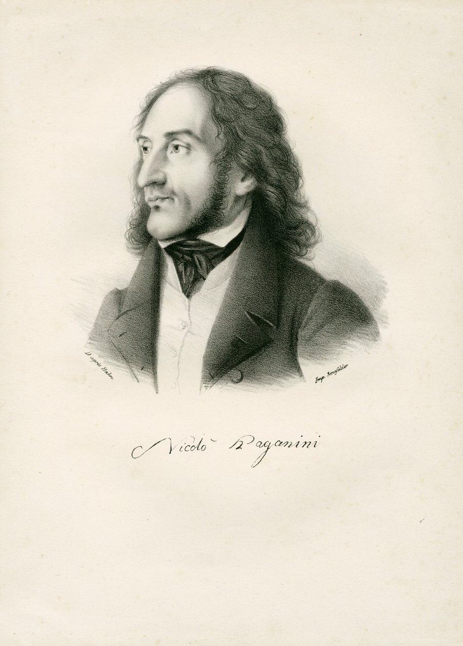 Niccolo Paganini - portre by Unknown
