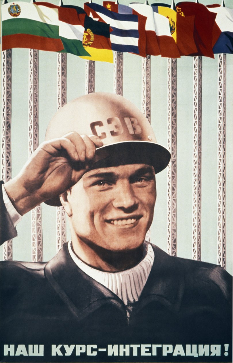 Sovyet Propaganda Posteri, A, Burov, Entegrasyon Kursumuz. by Unknown