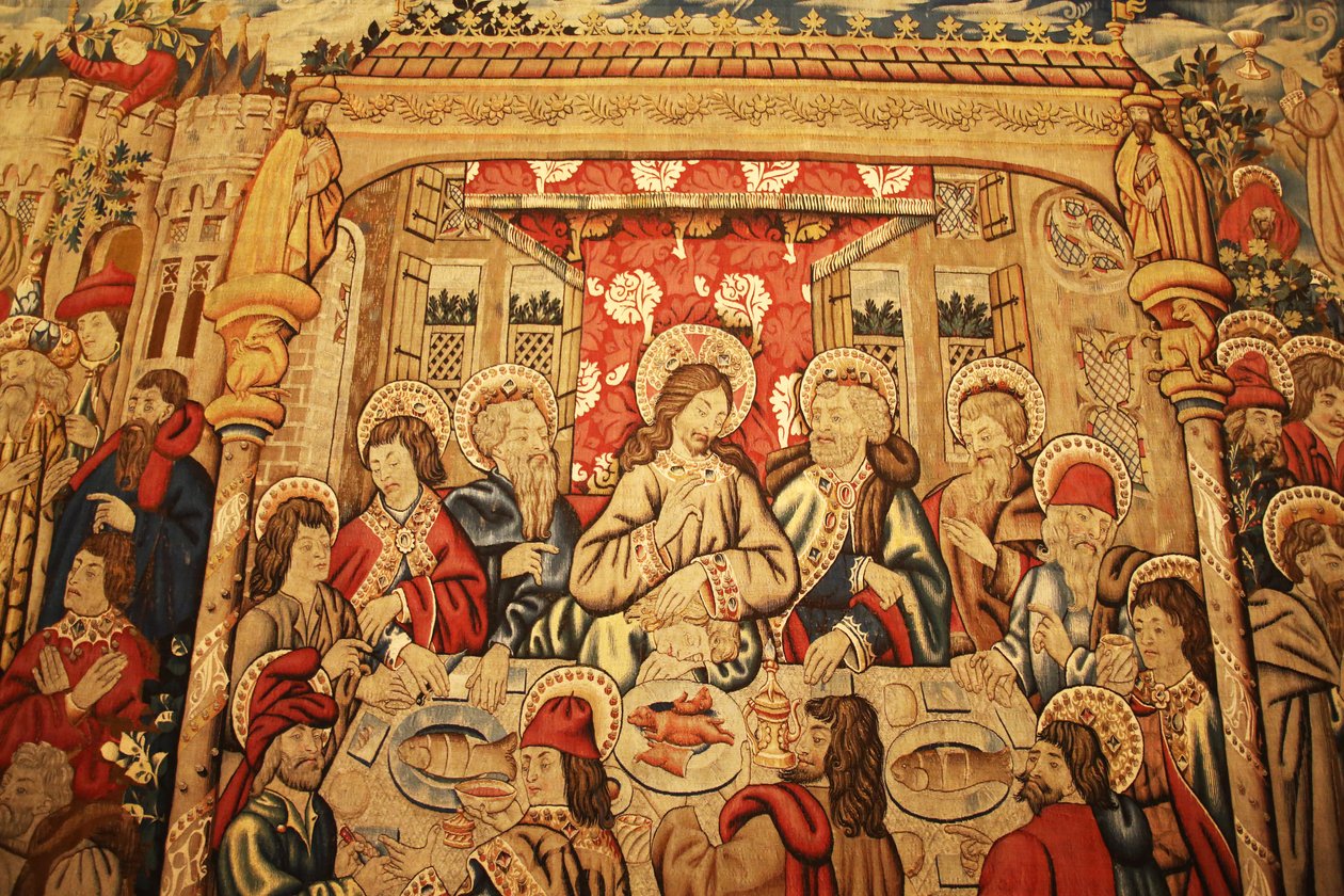 Vatikan Müzesi: Son Akşam Yemeği ile duvar halısı - (Passions from the Passion, Tournai?, 15. yüzyılın sonlarından) (Galleria di San Pio V, St Pius V Gallery) by Unknown