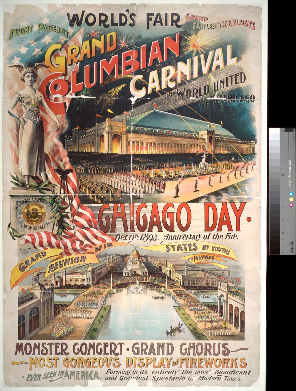 1871, 1893 Chicago Yangını anısına Dünya Kolomb Fuarı