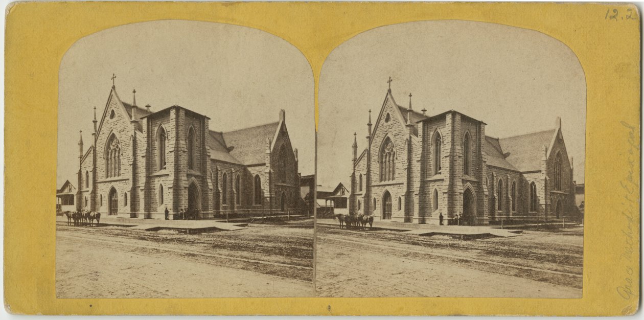 Grace Metodist Piskoposluk Kilisesi, Chicago, c.1870 by American Photographer