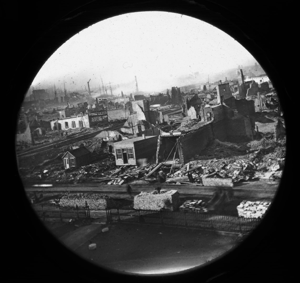 1871 Chicago Yangınından sonra adliyeden kuzeybatı görünümü by American Photographer