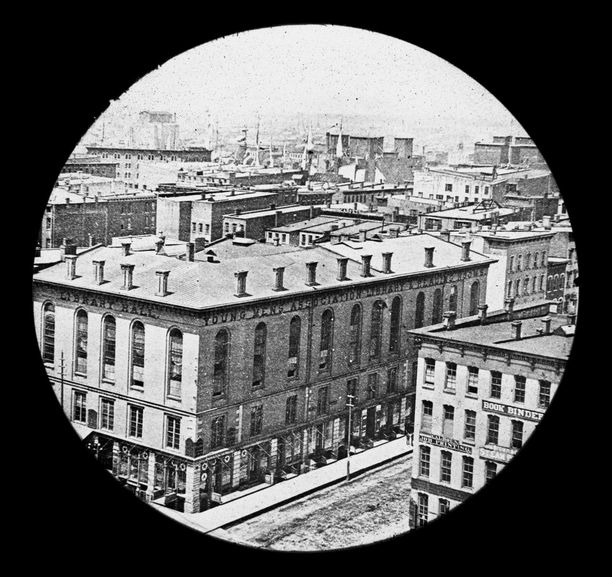 1871 Chicago Yangını öncesi adliyeden kuzeybatı görünümü by American Photographer
