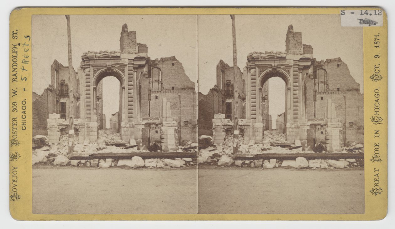 1871 Chicago Yangınından sonra Washington Caddesi