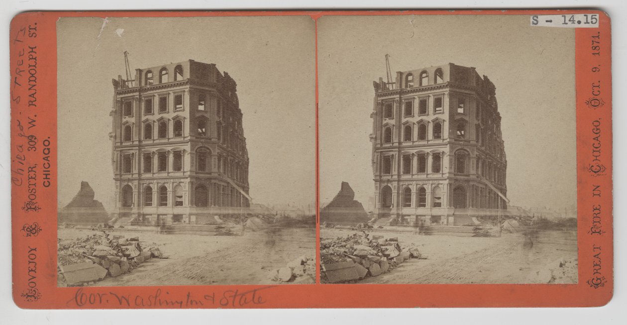 1871 Şikago Yangınından sonra First National Bank